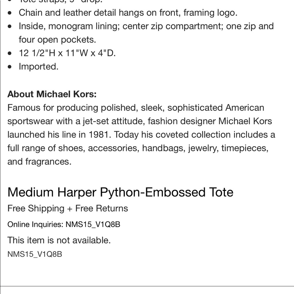 Michael Kors Medium Harper Python-Embossed Tote - image 7